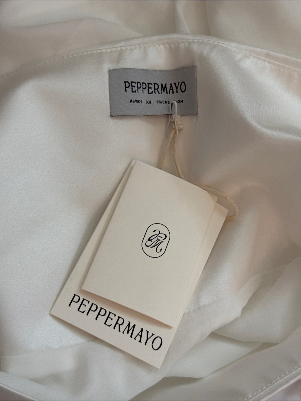 NWT Peppermayo White Asymmetrical Layered Handkerchief Midi Skirt XS - Picture 5 of 7
